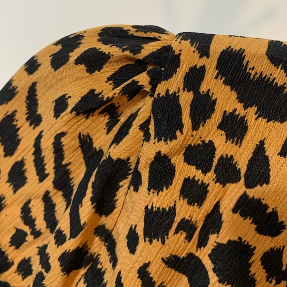 Missguided - Brown Leopard Print Long Sleeve Midi Dress, Size US 2 - Picture 6 of 10